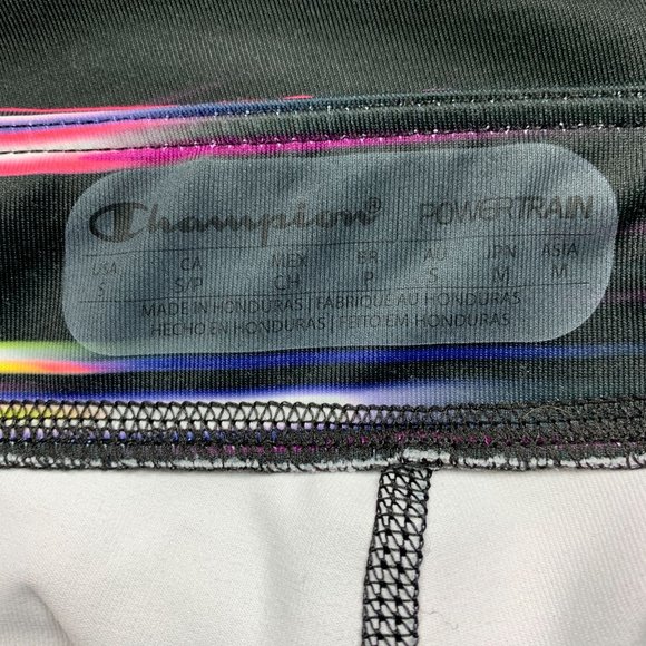 Champion Power Train Small Tights Athletic Sports Black Stretch - Picture 3 of 5